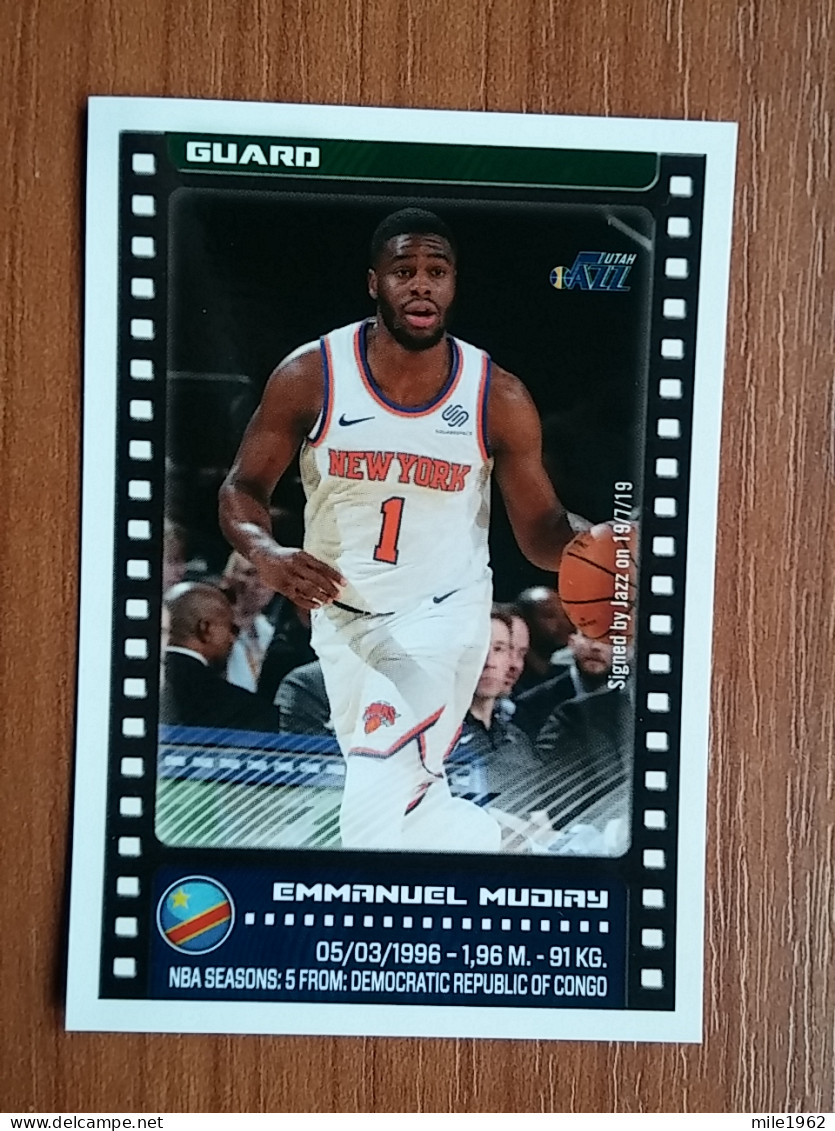 ST 8 - NBA SEASONS 2019-20, Sticker, Autocollant, PANINI, No. 416 Emmanuel Mudiay Utah Jazz - Livres