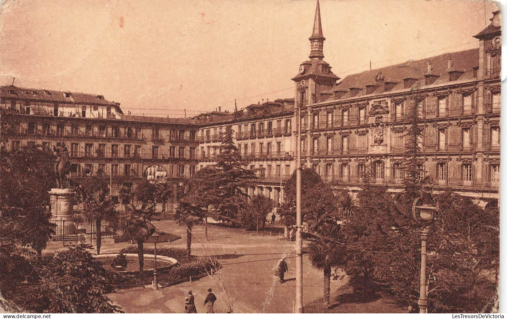 ESPAGNE - Madrid - Plaza Mayor - Carte Postale Ancienne - Madrid