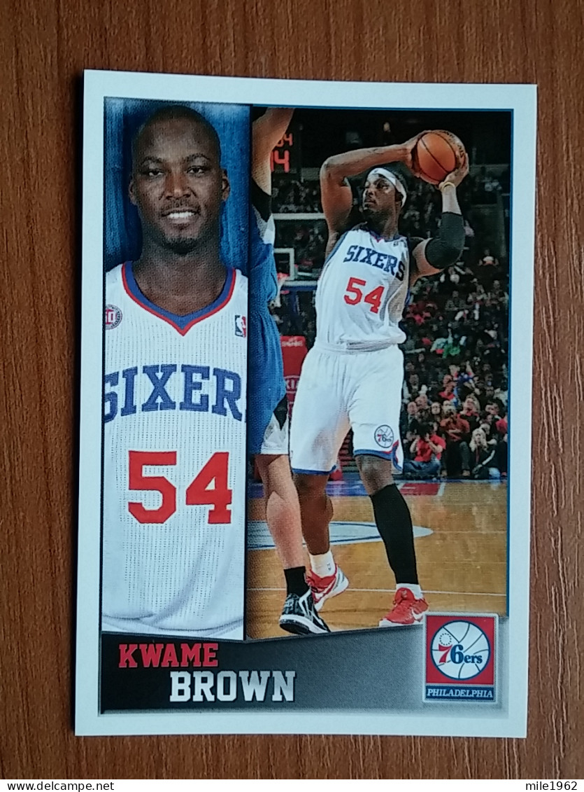 ST 10 - NBA SEASONS 2013-14, Sticker, Autocollant, PANINI, No. 35 Kwame Brown Philadelphia 76ers - Livres