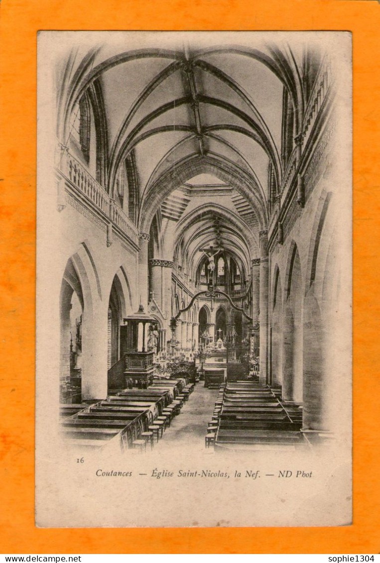 COUTANCES - Eglise St-Nicolas - La Nef - - Coutances