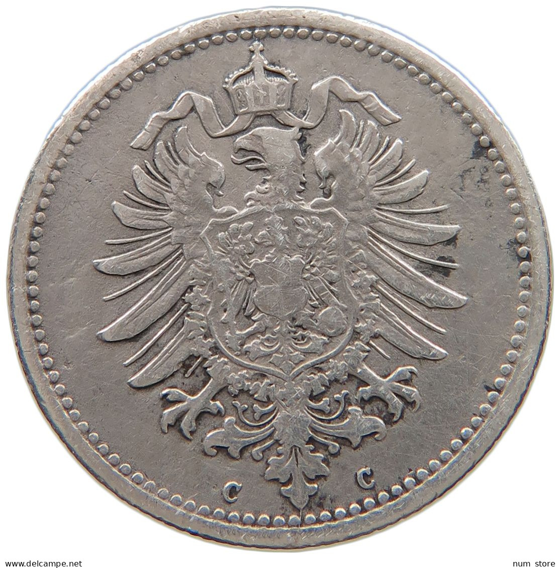 KAISERREICH 50 PFENNIG 1876 C  #t156 0513 - 50 Pfennig