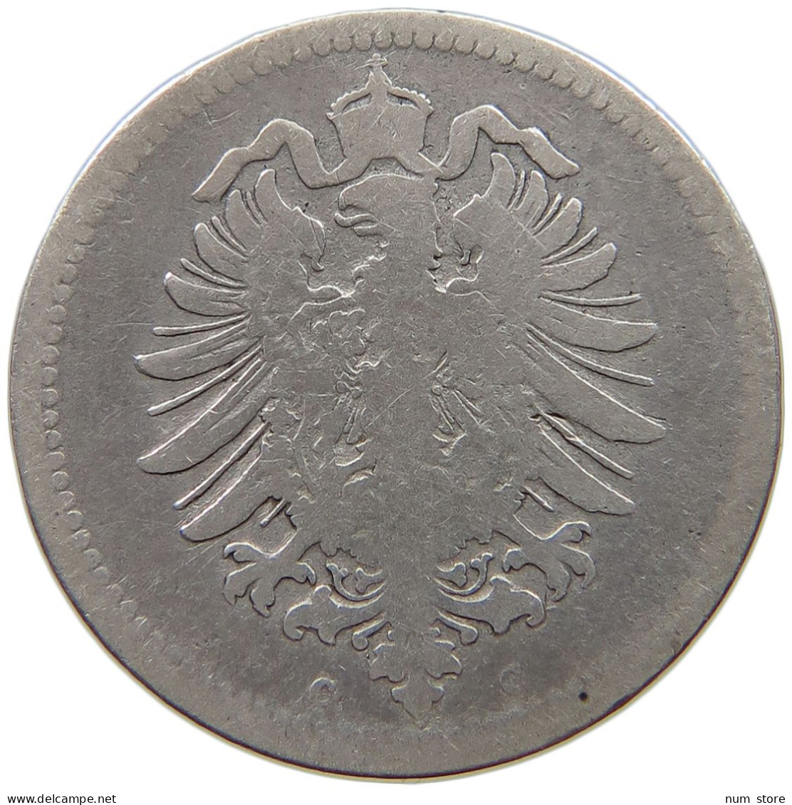 KAISERREICH 50 PFENNIG 1876 C  #a091 0393 - 50 Pfennig