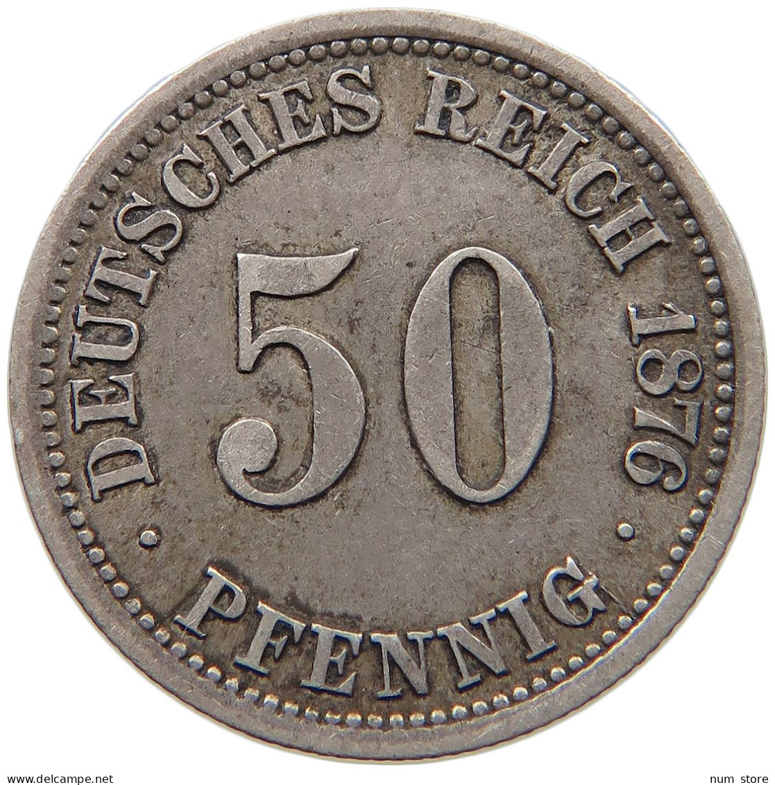 KAISERREICH 50 PFENNIG 1876 A  #c010 0405 - 50 Pfennig