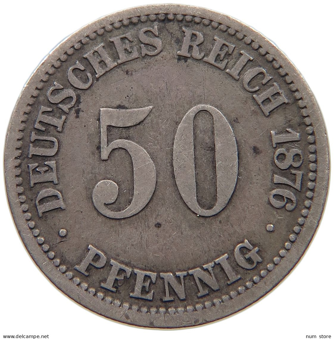 KAISERREICH 50 PFENNIG 1876 A  #c045 0223 - 50 Pfennig