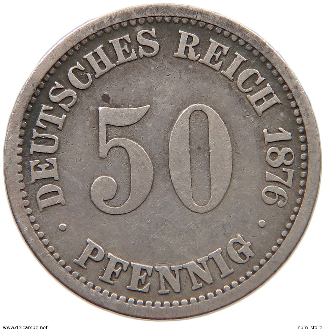 KAISERREICH 50 PFENNIG 1876 A  #c019 0043 - 50 Pfennig