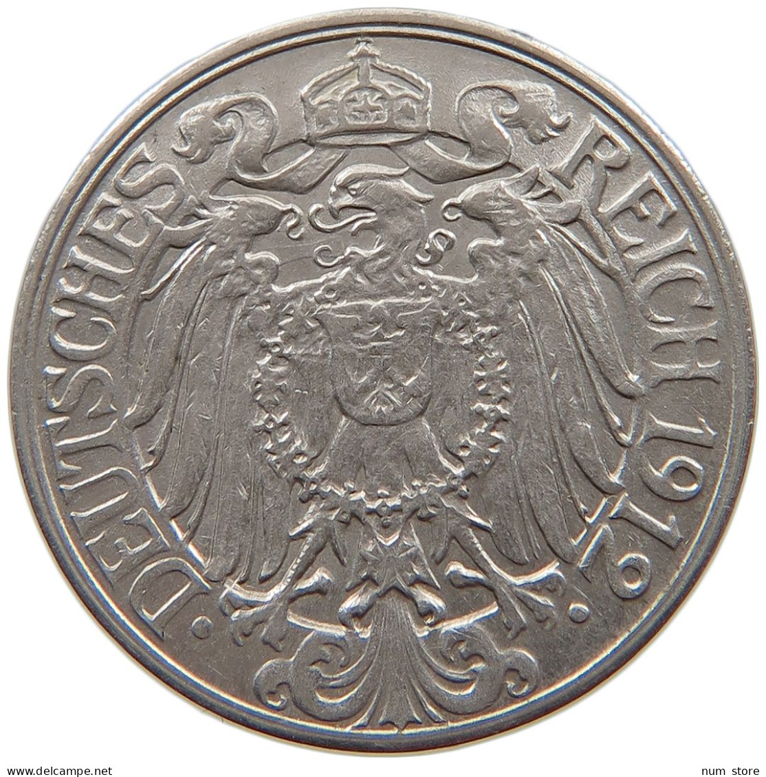 KAISERREICH 25 PFENNIG 1912 D  #a086 0963 - 25 Pfennig