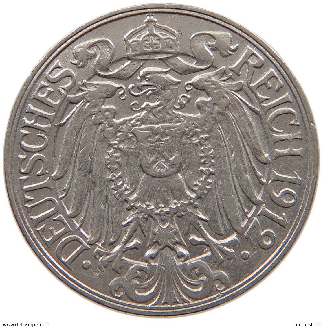 KAISERREICH 25 PFENNIG 1912 D  #a086 0965 - 25 Pfennig