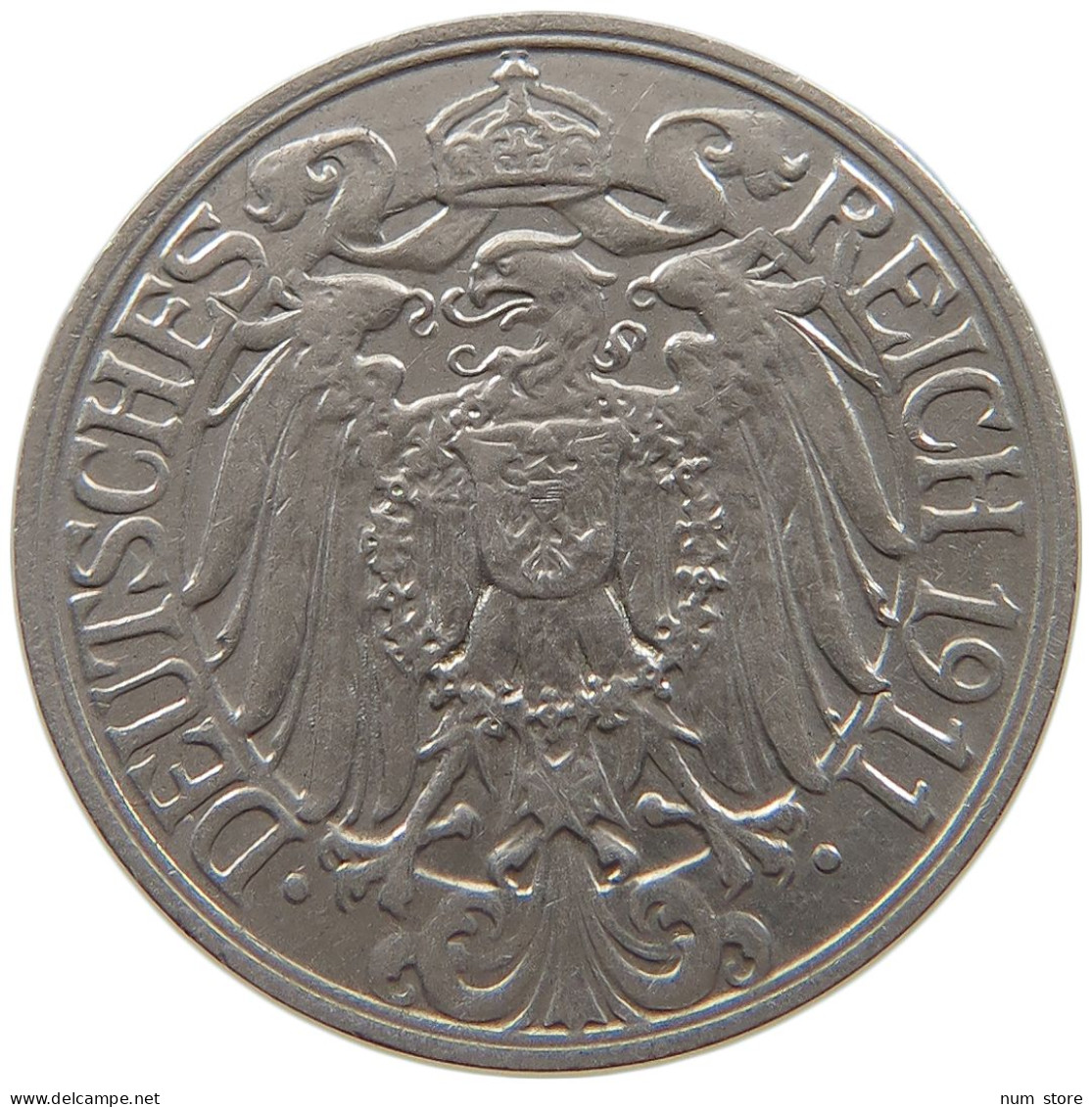 KAISERREICH 25 PFENNIG 1911 A  #a086 0921 - 25 Pfennig