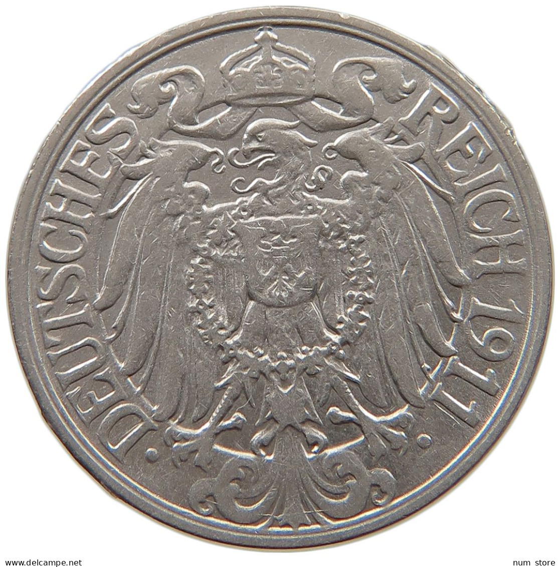 KAISERREICH 25 PFENNIG 1911 A  #a086 0973 - 25 Pfennig