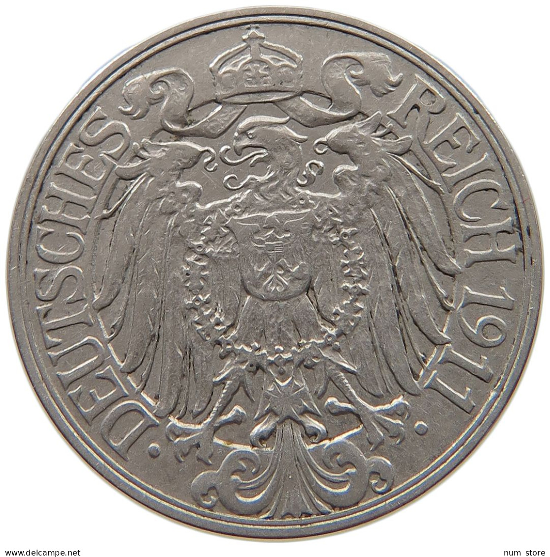 KAISERREICH 25 PFENNIG 1911 A  #c040 0085 - 25 Pfennig