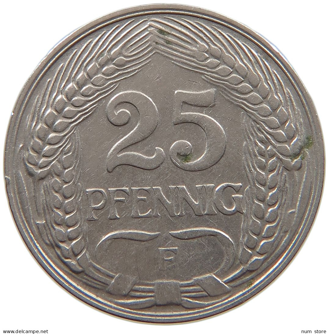 KAISERREICH 25 PFENNIG 1910 F  #a086 0929 - 25 Pfennig