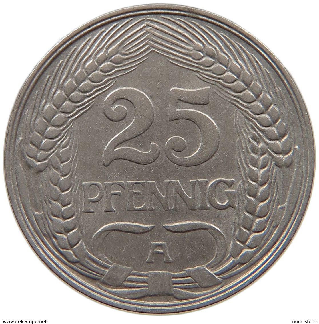 KAISERREICH 25 PFENNIG 1910 A  #a086 0949 - 25 Pfennig