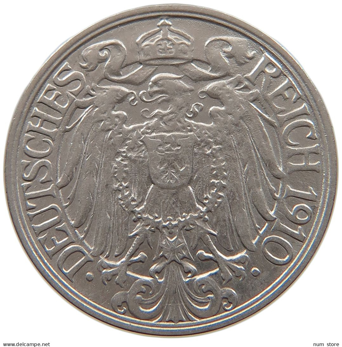 KAISERREICH 25 PFENNIG 1910 A  #a086 0933 - 25 Pfennig