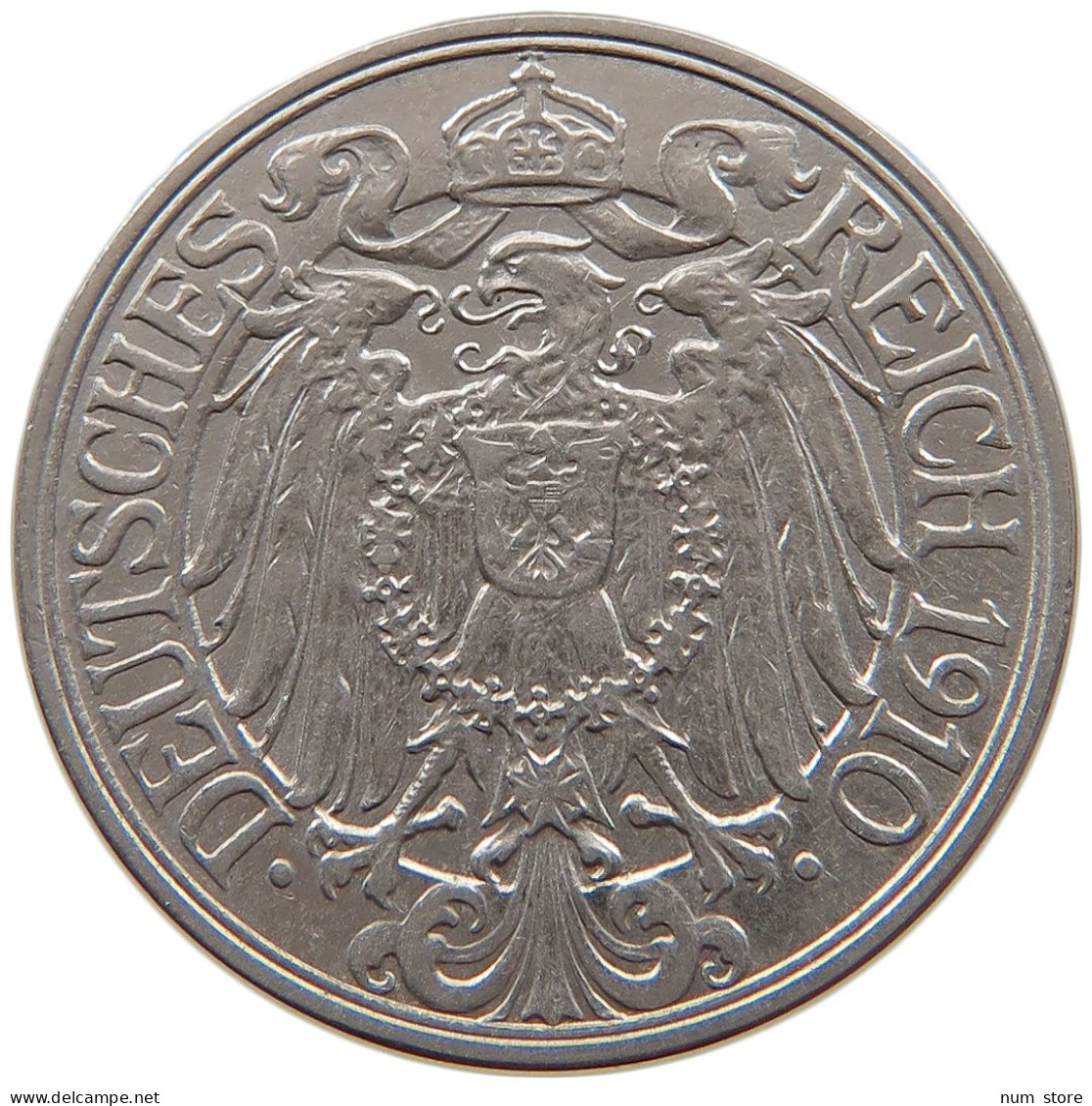 KAISERREICH 25 PFENNIG 1910 A  #a086 0937 - 25 Pfennig