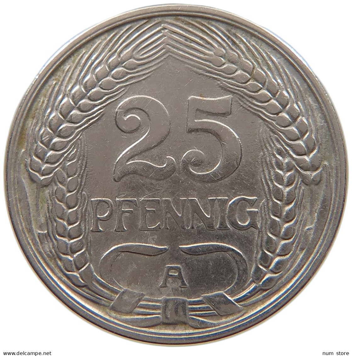 KAISERREICH 25 PFENNIG 1910 A  #a086 0931 - 25 Pfennig