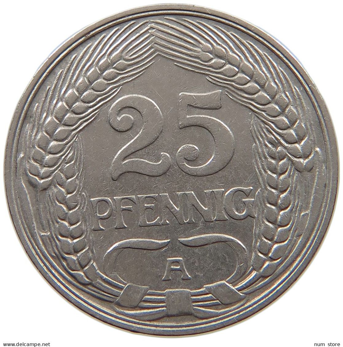 KAISERREICH 25 PFENNIG 1910 A  #a086 0891 - 25 Pfennig