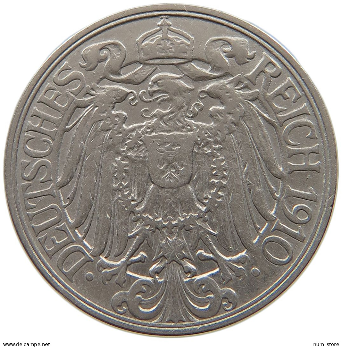 KAISERREICH 25 PFENNIG 1910 A  #a072 0411 - 25 Pfennig