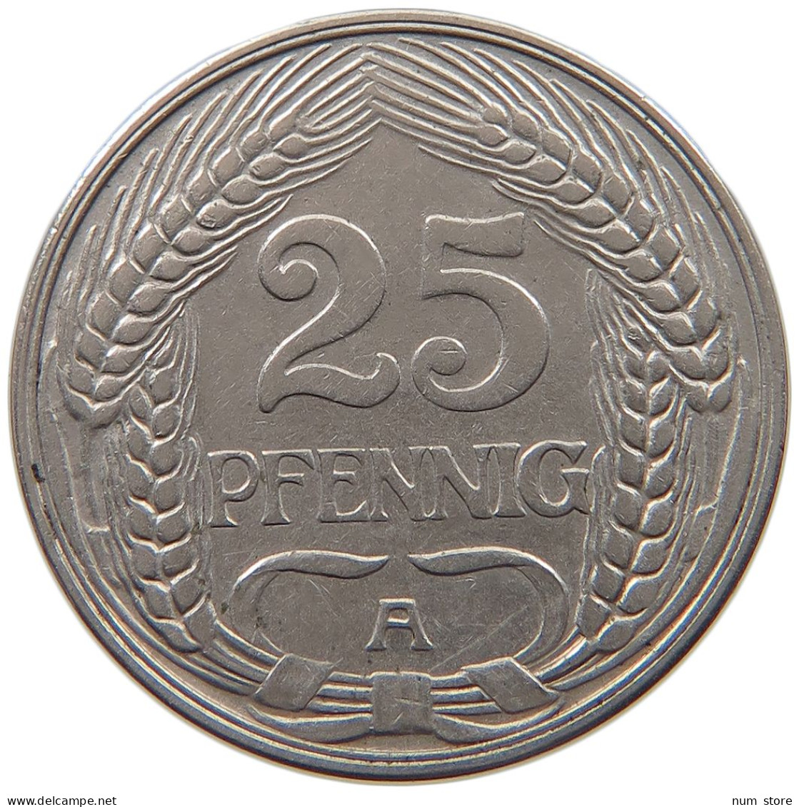 KAISERREICH 25 PFENNIG 1910 A  #a046 0327 - 25 Pfennig