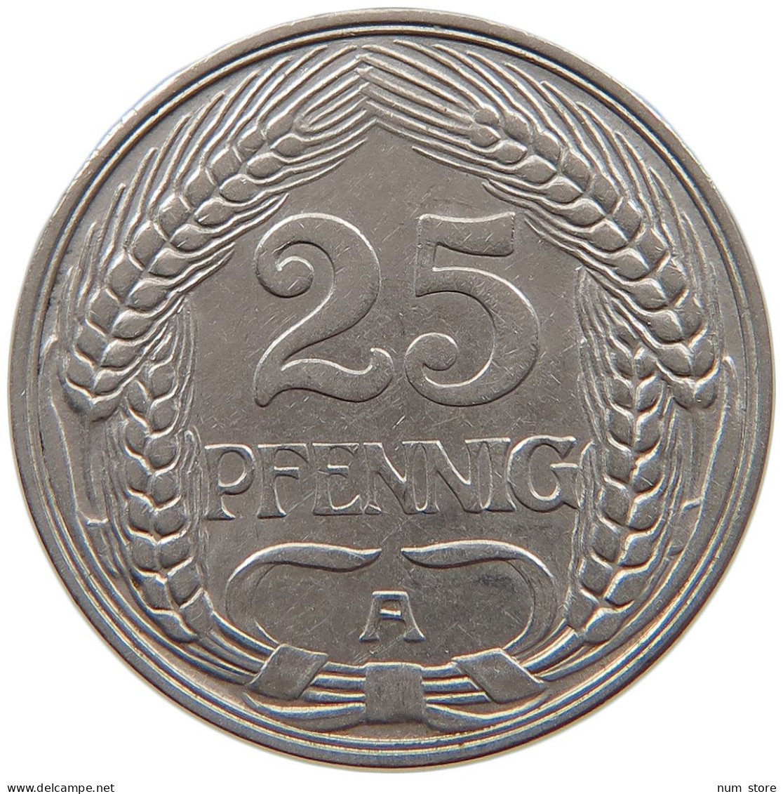 KAISERREICH 25 PFENNIG 1909 A  #a086 0923 - 25 Pfennig