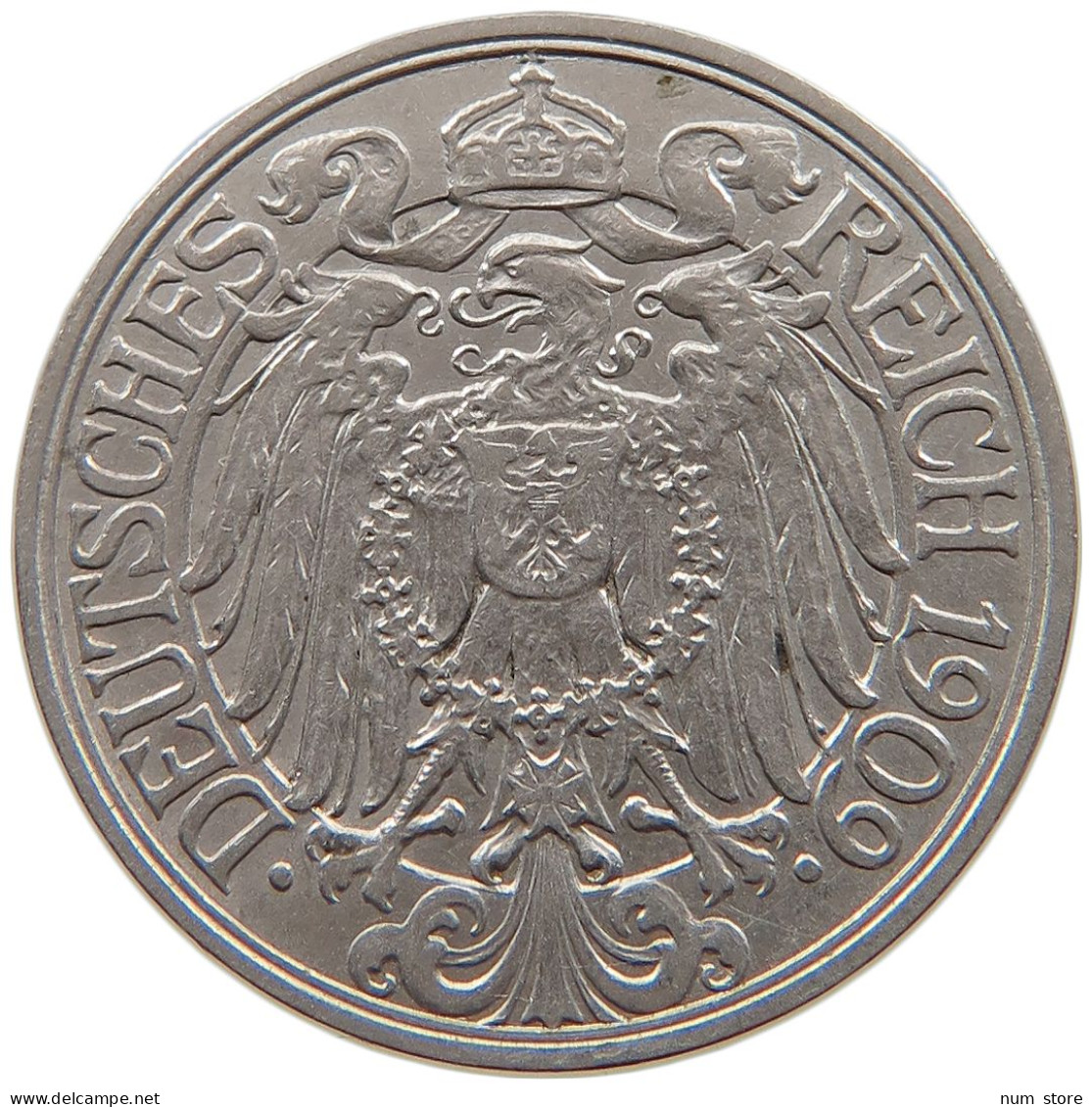 KAISERREICH 25 PFENNIG 1909 A  #a086 0923 - 25 Pfennig