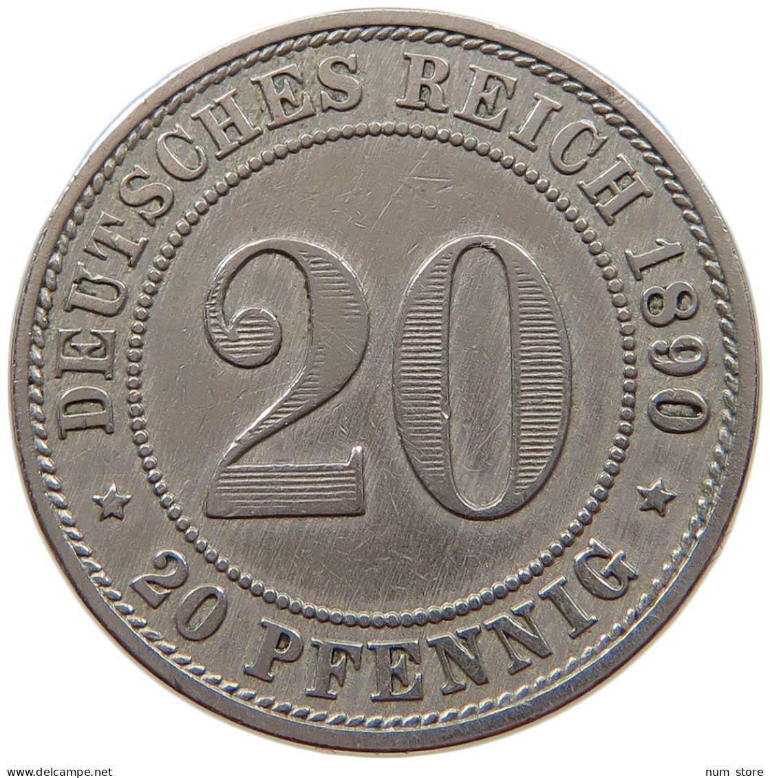 KAISERREICH 20 PFENNIG 1890 A  #a017 0171 - 20 Pfennig