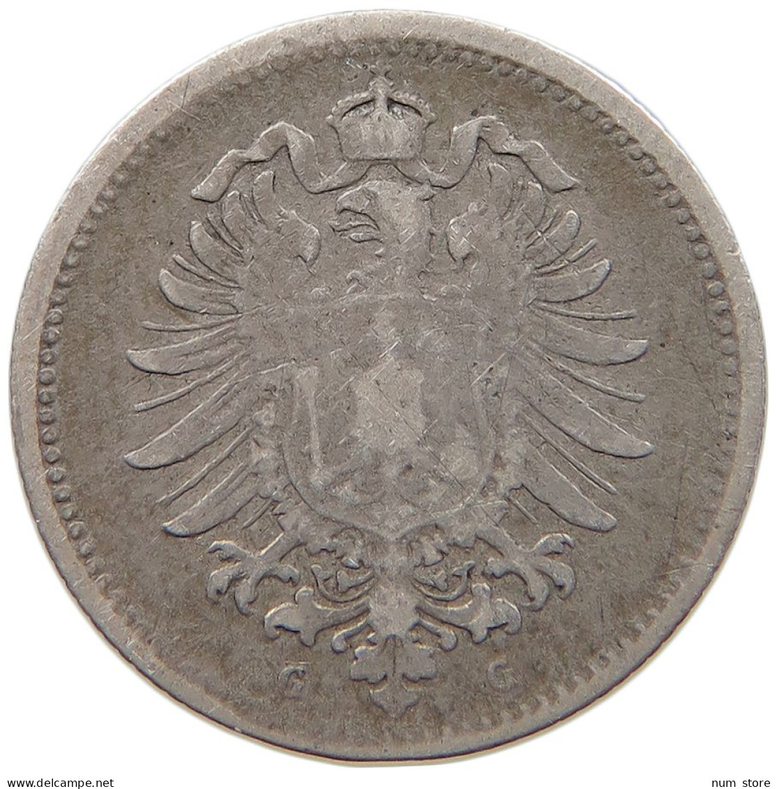 KAISERREICH 20 PFENNIG 1876 G  #c001 0031 - 20 Pfennig