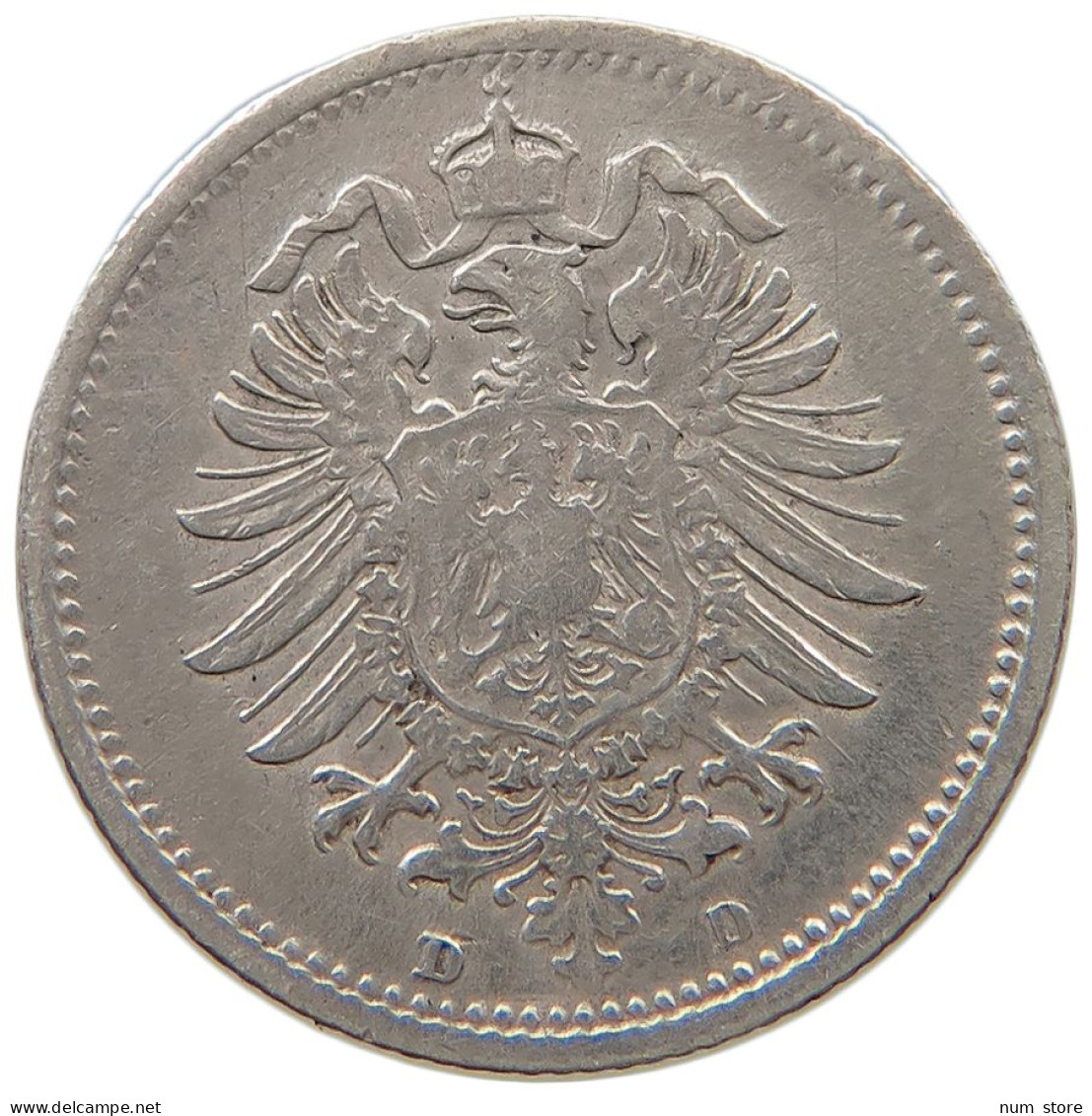 KAISERREICH 20 PFENNIG 1876 D  #a044 1011 - 20 Pfennig