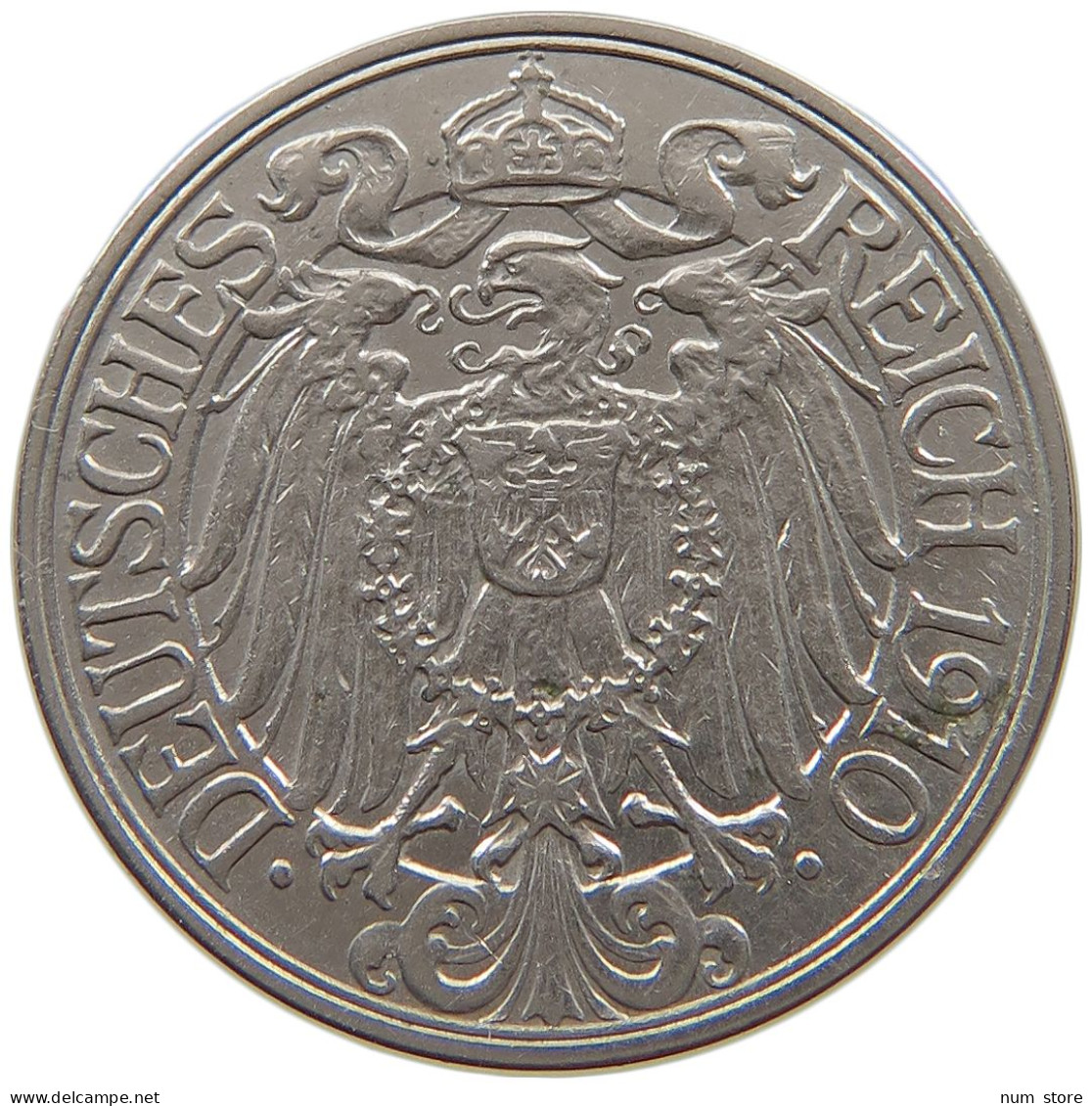 KAISERREICH 25 PFENNIG 1910 A  #a086 0885 - 25 Pfennig