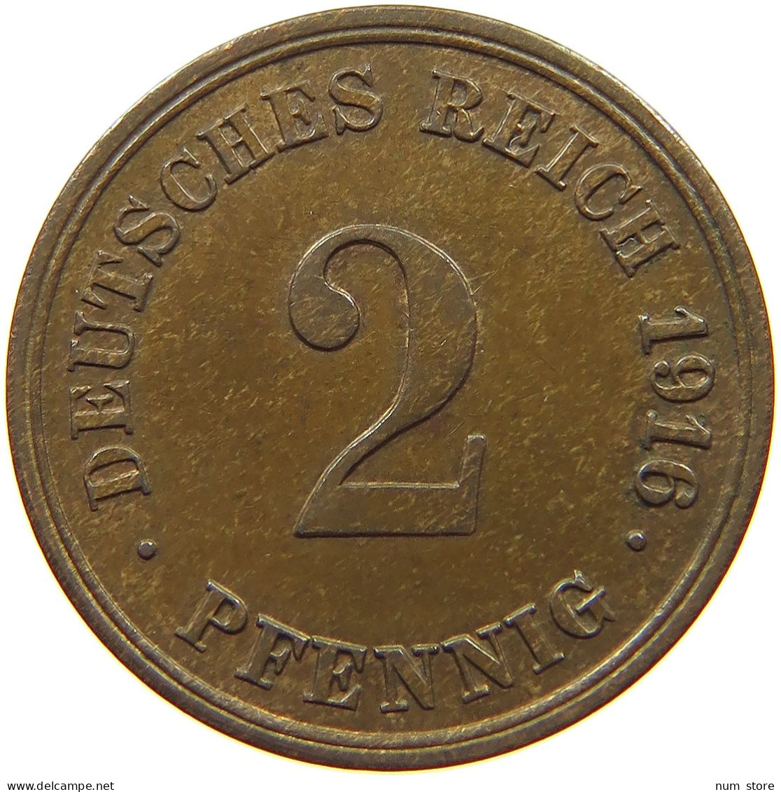 KAISERREICH 2 PFENNIG 1916 G  #s068 0327 - 2 Pfennig