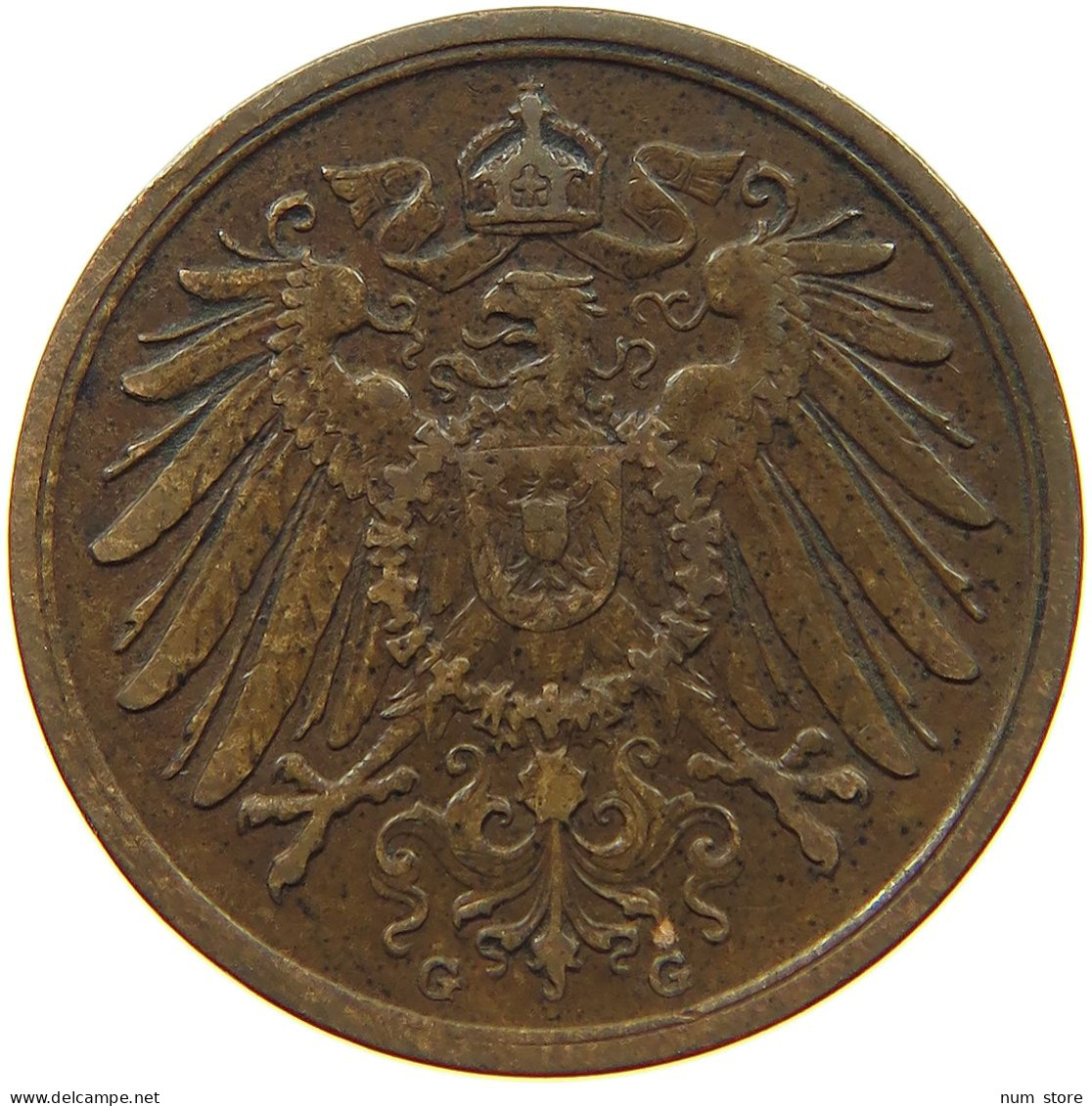 KAISERREICH 2 PFENNIG 1905 G  #s068 0371 - 2 Pfennig