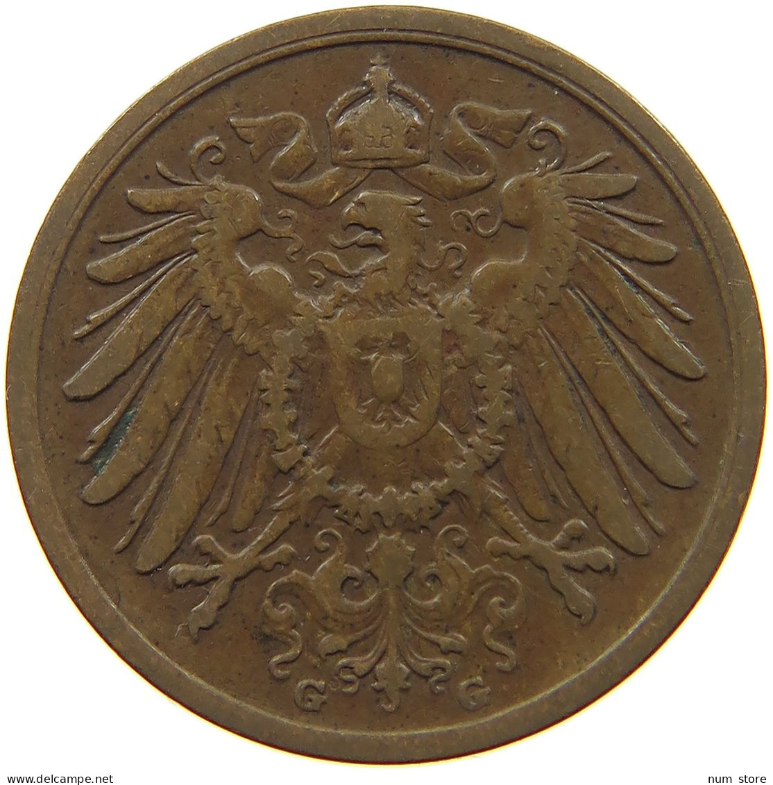 KAISERREICH 2 PFENNIG 1905 G  #a095 0627 - 2 Pfennig