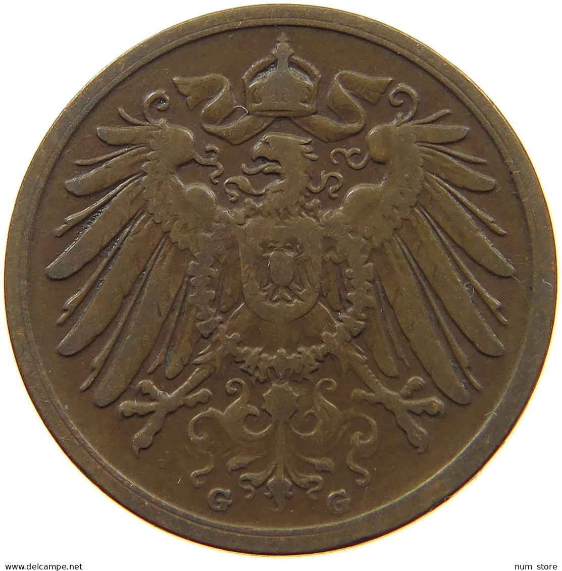 KAISERREICH 2 PFENNIG 1905 G  #a095 0605 - 2 Pfennig