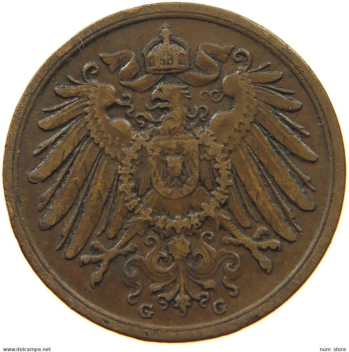 KAISERREICH 2 PFENNIG 1905 G  #s080 0161 - 2 Pfennig