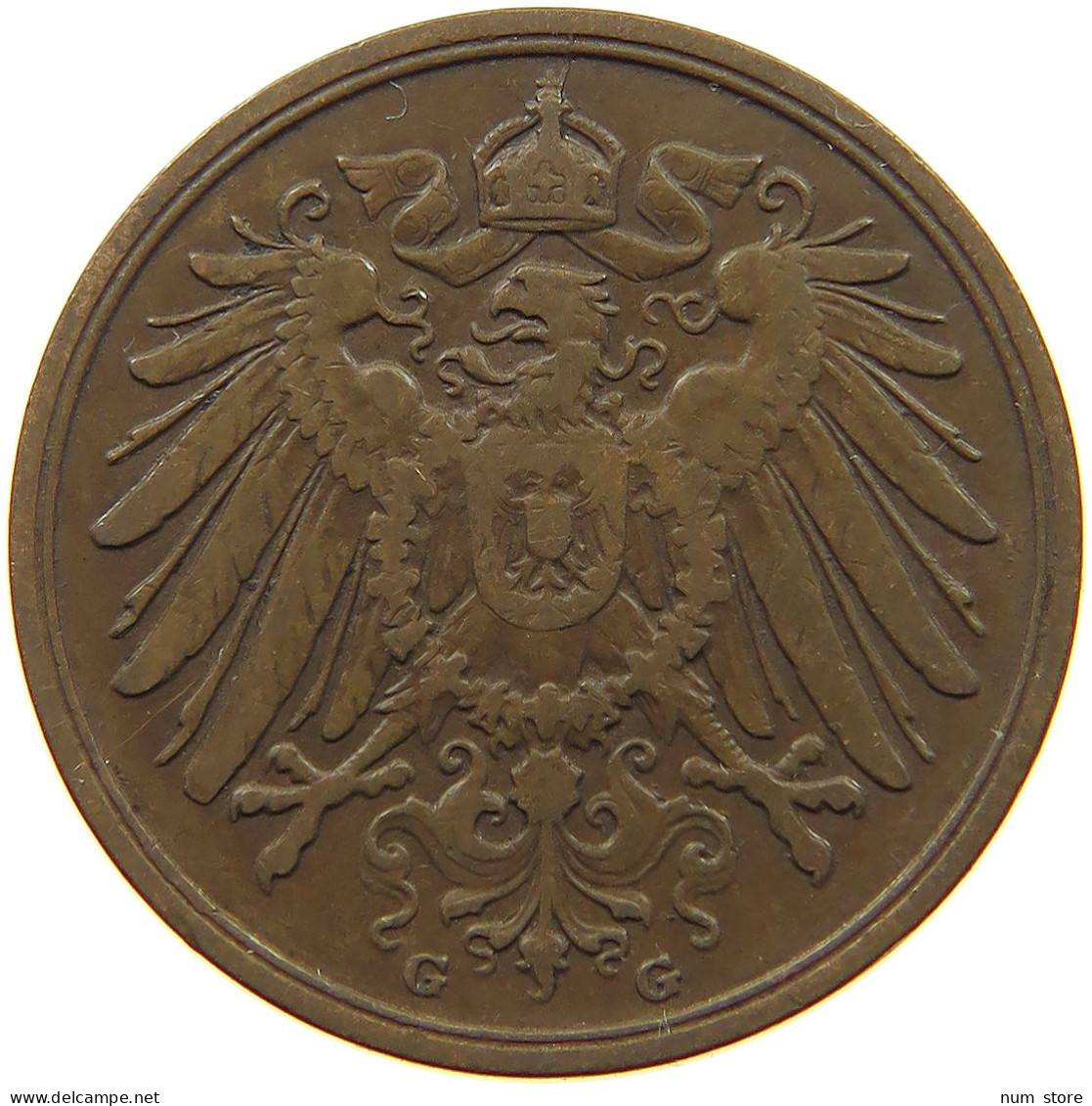 KAISERREICH 2 PFENNIG 1904 G  #a095 0617 - 2 Pfennig