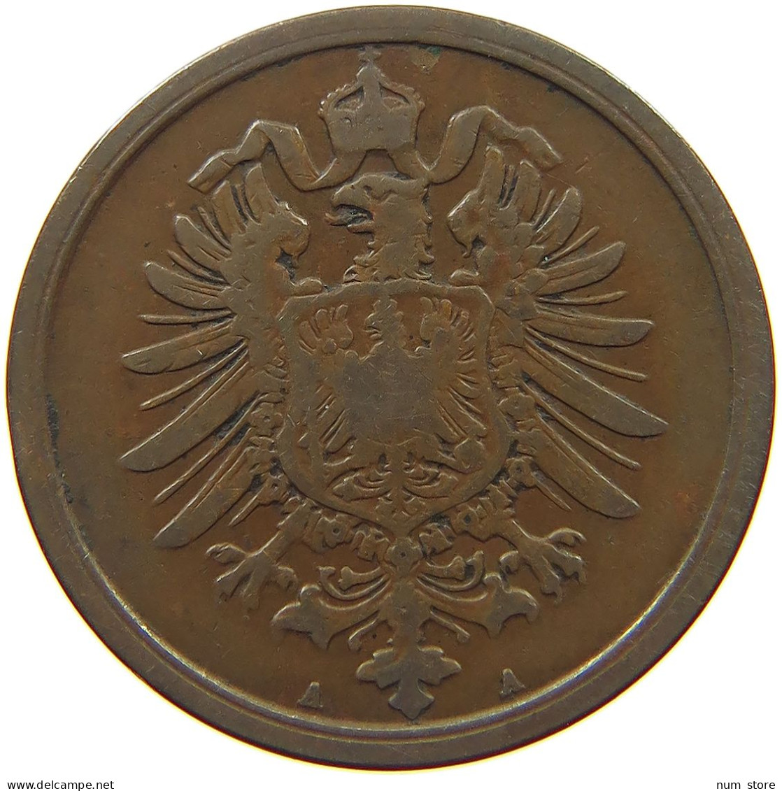 KAISERREICH 2 PFENNIG 1877 A  #s068 0357 - 2 Pfennig