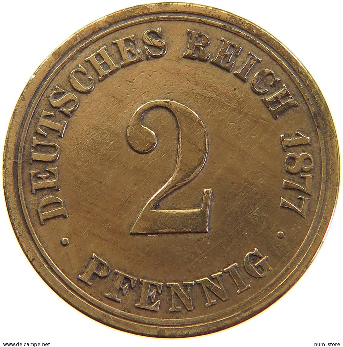 KAISERREICH 2 PFENNIG 1877 A  #c063 0235 - 2 Pfennig