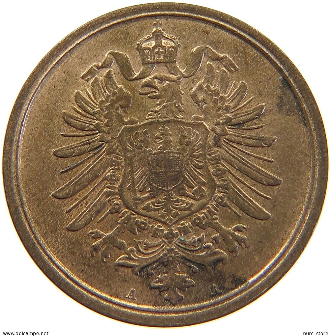 KAISERREICH 2 PFENNIG 1876 A  #c050 0195 - 2 Pfennig