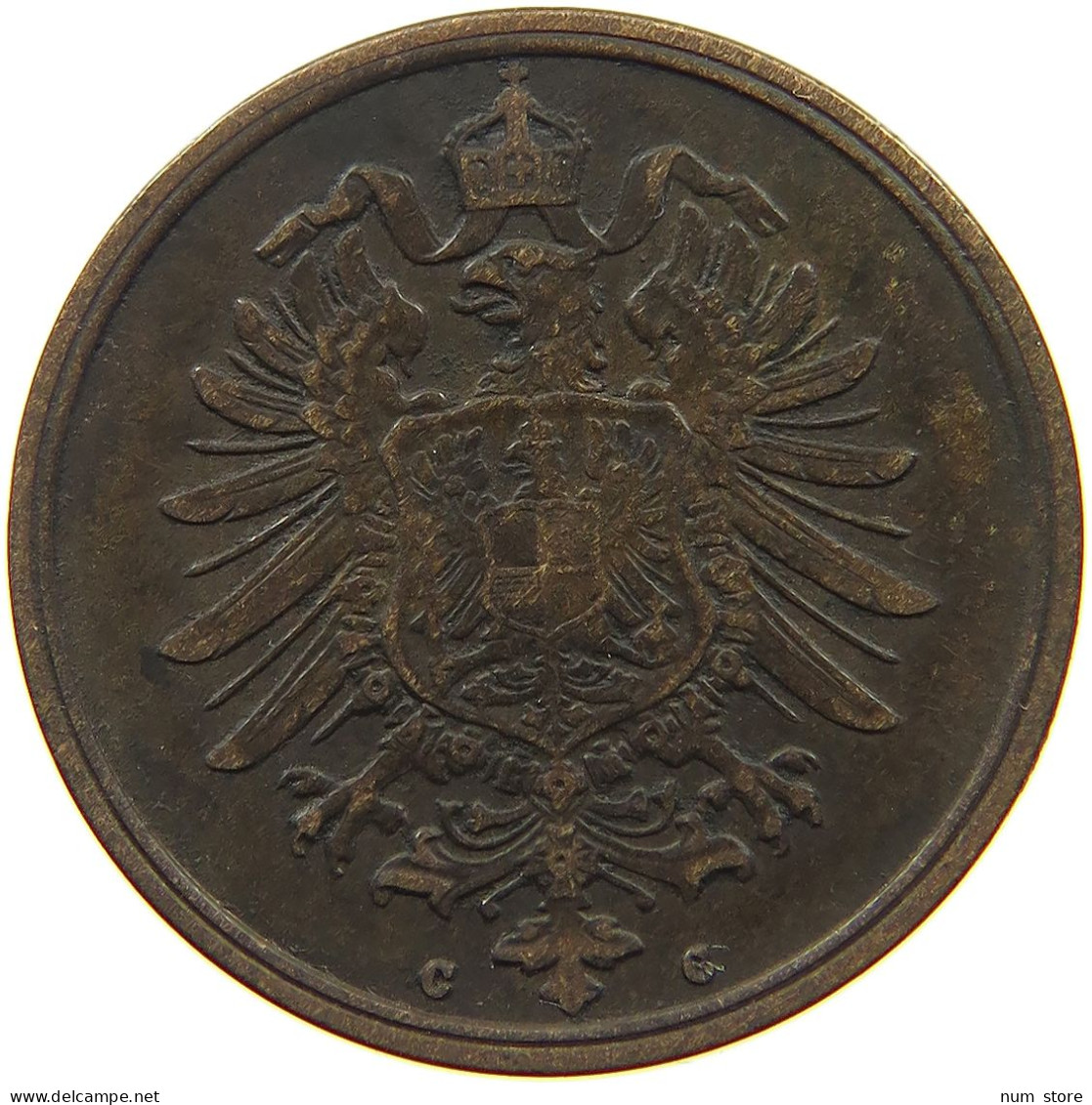 KAISERREICH 2 PFENNIG 1875 G  #a095 0607 - 2 Pfennig