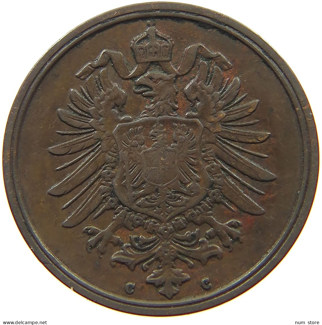 KAISERREICH 2 PFENNIG 1875 C  #s078 0753 - 2 Pfennig