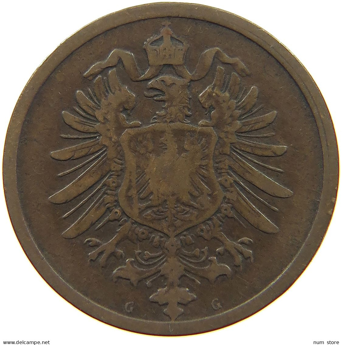 KAISERREICH 2 PFENNIG 1874 G  #a013 0147 - 2 Pfennig