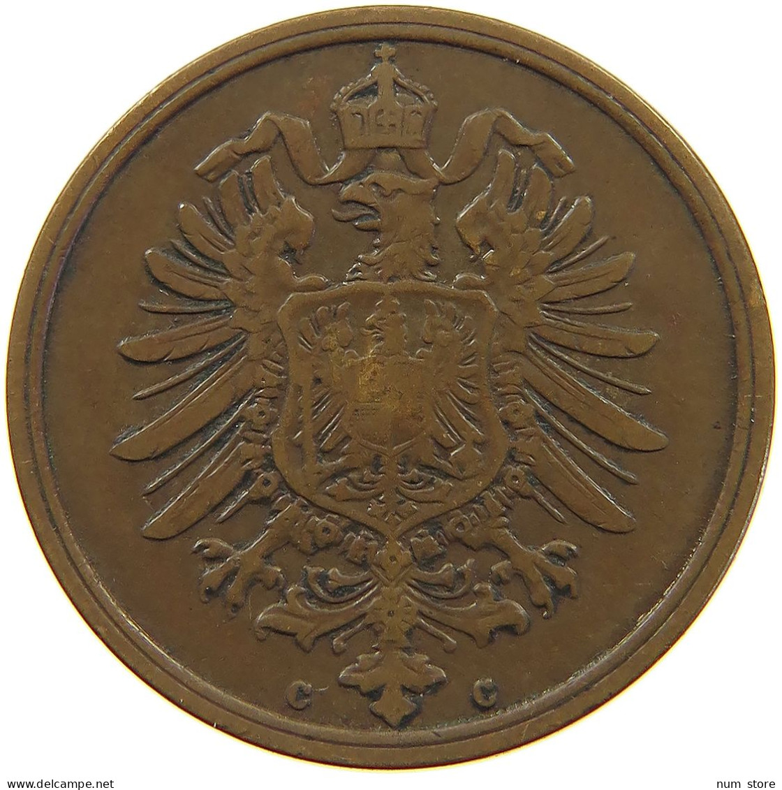 KAISERREICH 2 PFENNIG 1875 C  #a013 0093 - 2 Pfennig