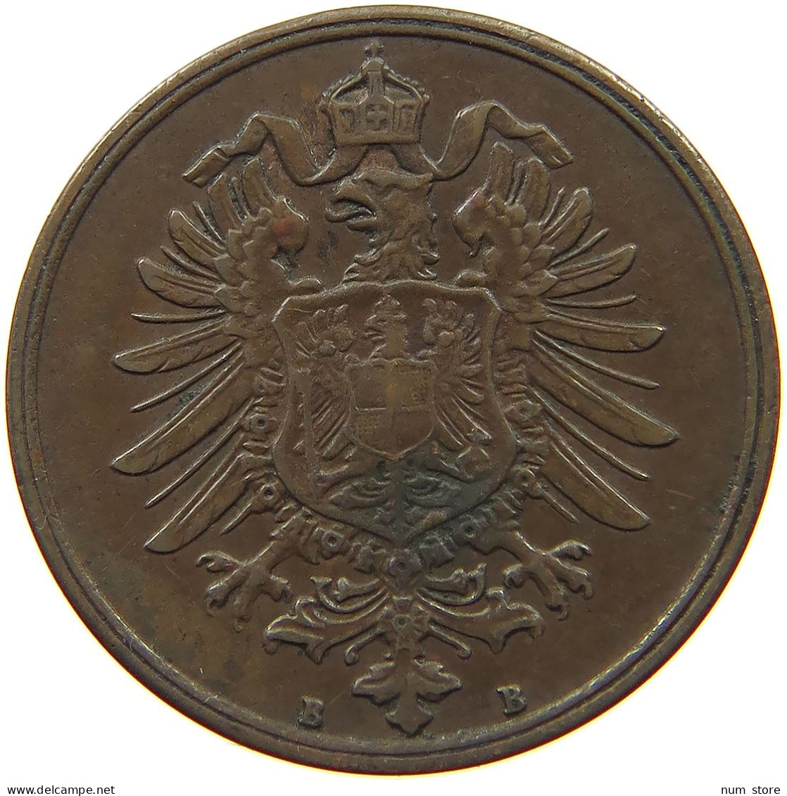 KAISERREICH 2 PFENNIG 1875 B  #s078 0583 - 2 Pfennig