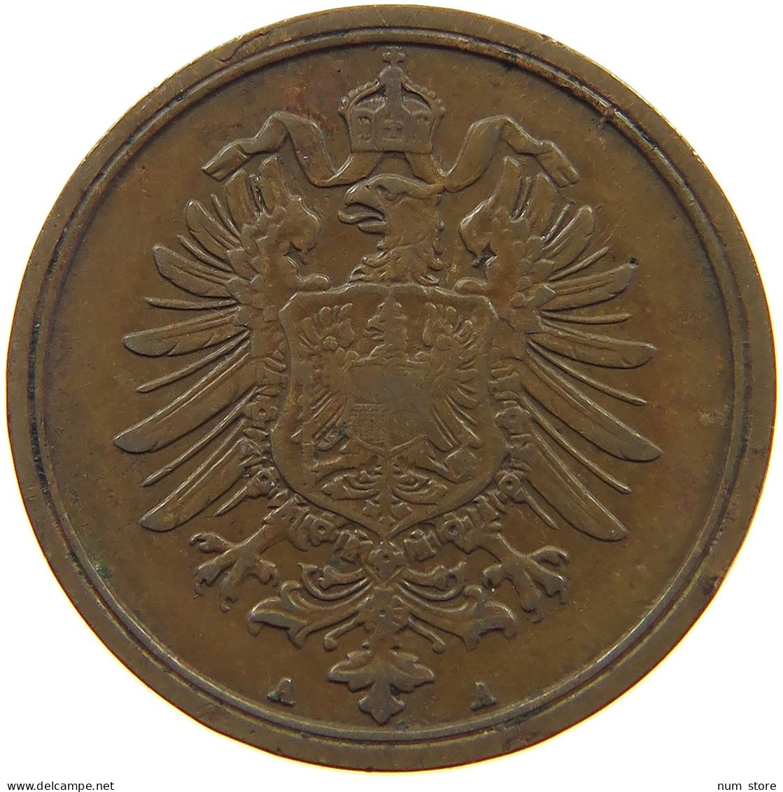 KAISERREICH 2 PFENNIG 1874 A  #a074 0591 - 2 Pfennig