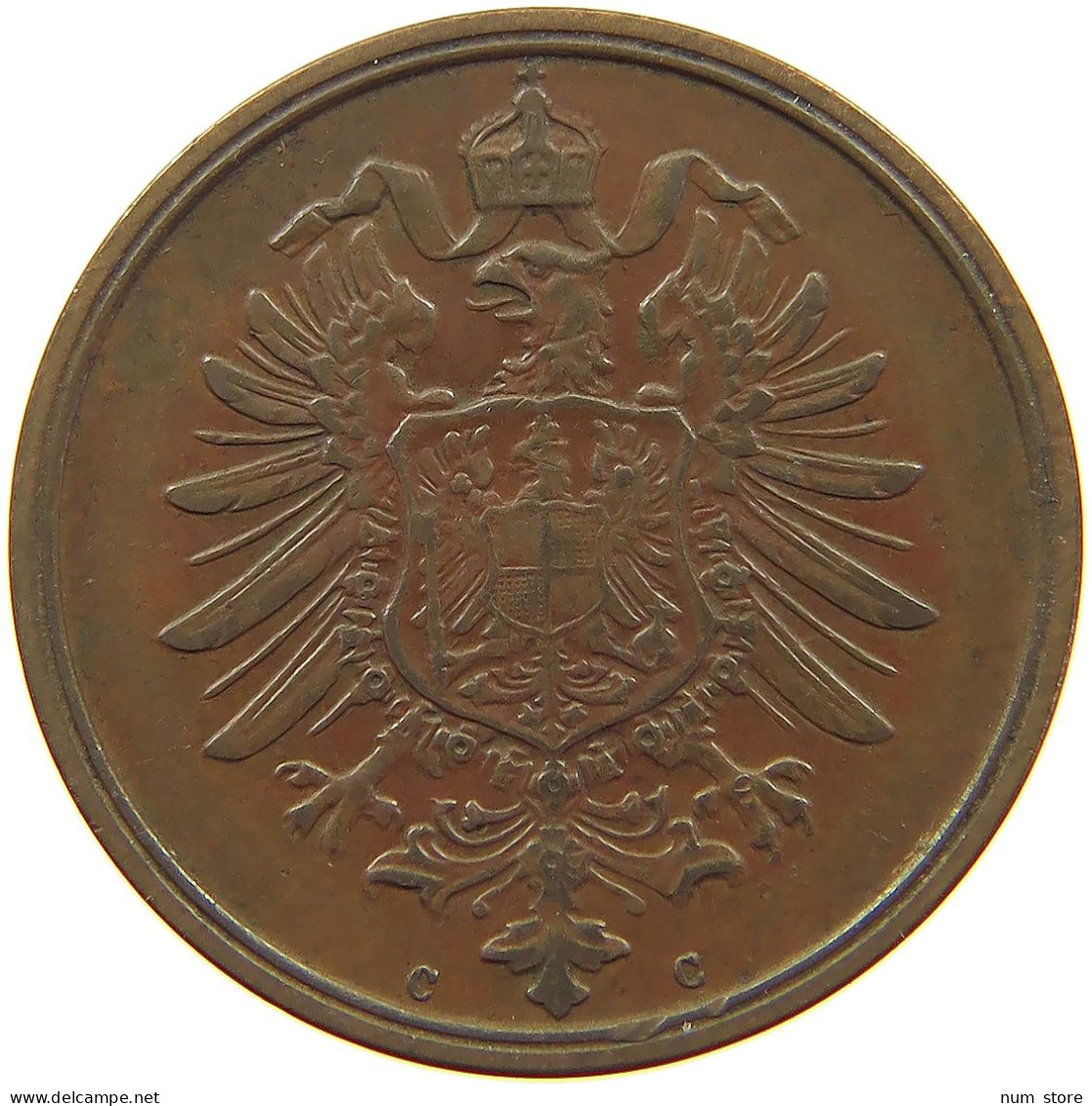 KAISERREICH 2 PFENNIG 1874 C  #s078 0033 - 2 Pfennig