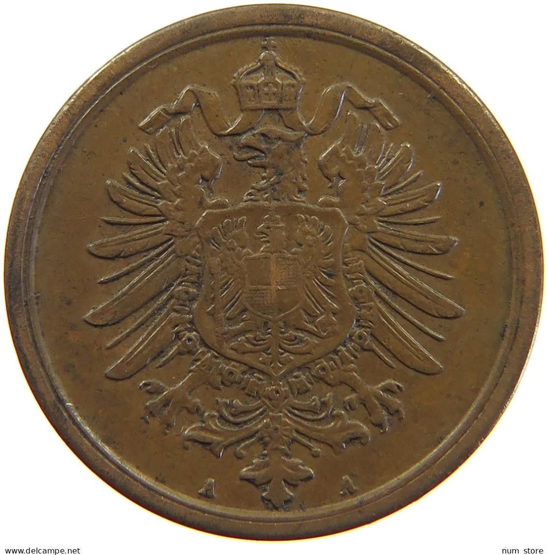 KAISERREICH 2 PFENNIG 1874 A  #a066 0699 - 2 Pfennig