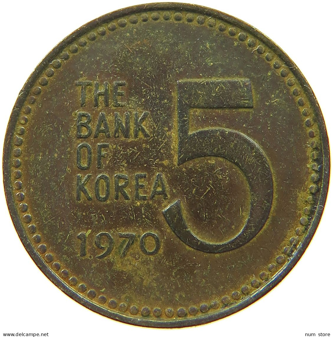 KOREA 5 WON 1970  #s080 0135 - Korea (Zuid)