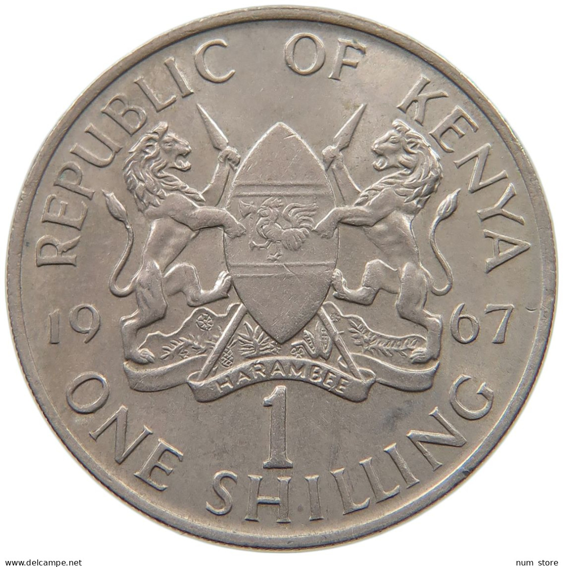 KENYA SHILLING 1967  #s065 0181 - Kenya