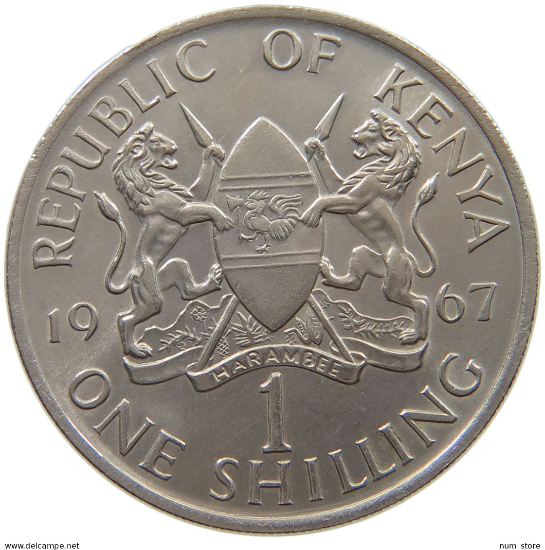 KENYA SHILLING 1967  #a079 0211 - Kenia