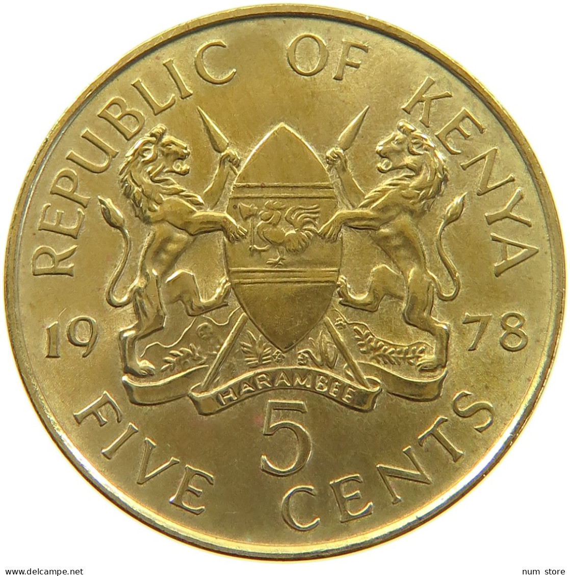 KENYA 5 CENTS 1978  #a047 0119 - Kenia