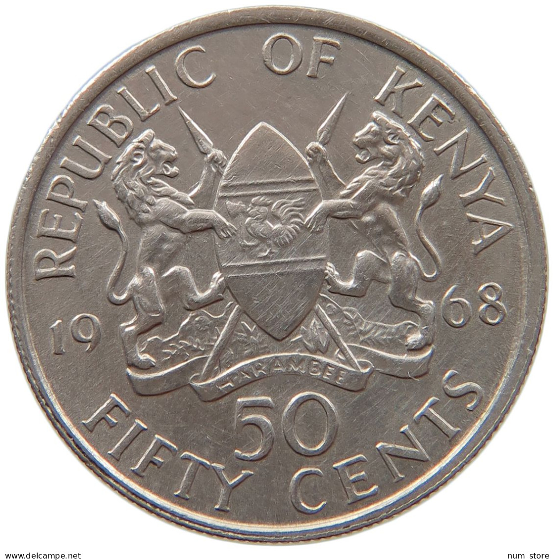 KENYA 50 CENTS 1968  #c063 0503 - Kenia